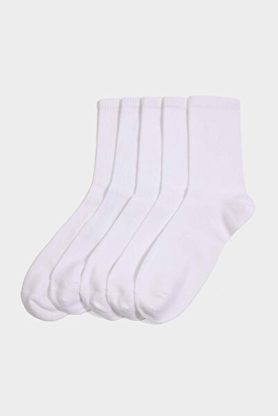 DeFacto Men's Comfortable Elastic 5-Piece Cotton Long Socks G7536Axns