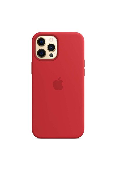 Apple Husă Originală Silicon MHLF3ZM/A MagSafe - iPhone 12 Pro Max, Roșu