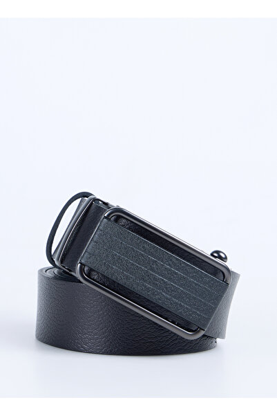 Fabrika Fbk 011 3,5 cm SPOR Ot. Siyah Siyah Erkek Deri Kemer