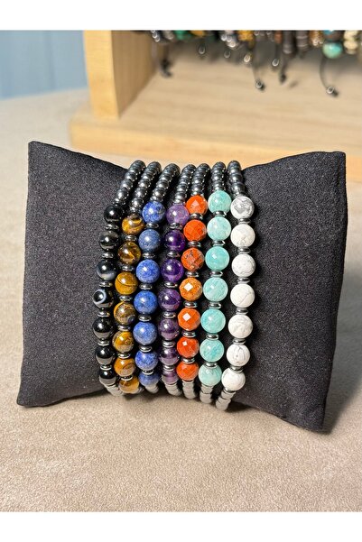 Sırlı Taş Akik, Kaplan Gözü, Lapis, Ametist, Kırmızı Jasper, Agalmatolite, Ha...