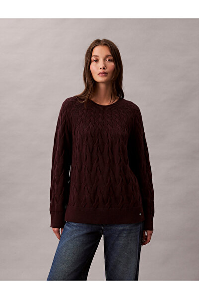 Calvin Klein كنزة قطنية مريحة بتصميم كابل