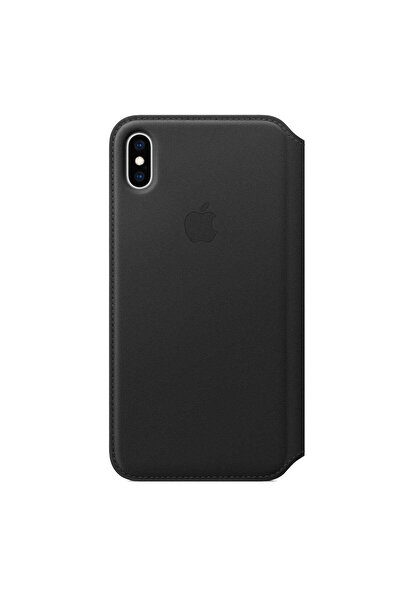 Apple Genuine Leather Folio Case for iPhone XS Max, Black - MRX22ZM/A, Original