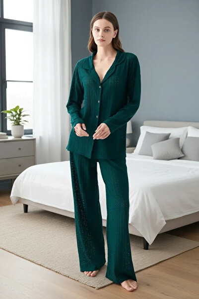 ALFA AKSESUAR 03 Îmbrăcăminte pentru femei Set de pijamale verde smarald, cu ...