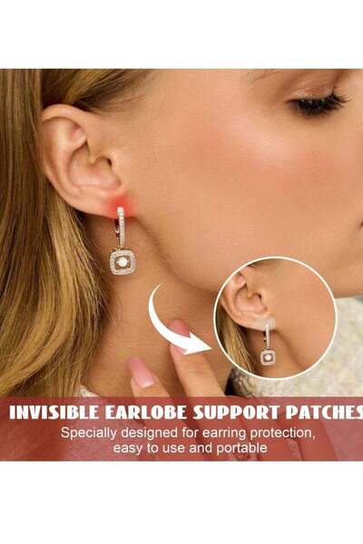 Arabest Clear Earring Support Patches, Earring Backs for Droopy Ears, Ear Car...