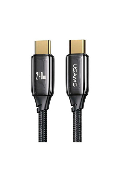 Usams USB-C to USB-C Charging & Data Cable U82 - 240W, Power Delivery 3.1, 5A...