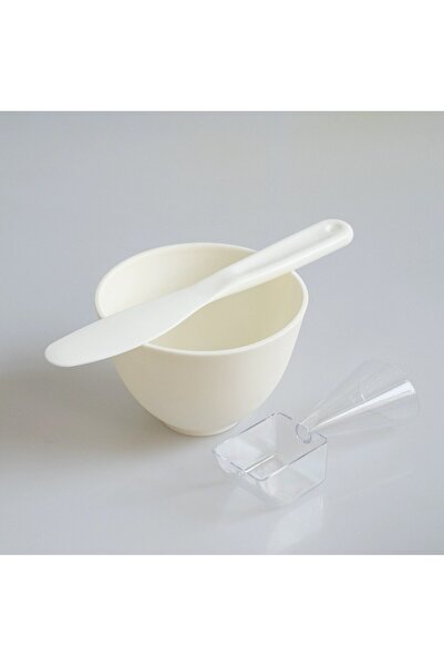 Choice4 White Set 3 3/4pcs Face Mask Brush Set Reusable Mask Mixing Bowl Faci...
