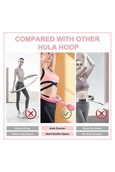 Arabest طوق هولا ذكي، أطواق هولا للبالغين لإنقاص الوزن، مقاسات كبيرة، طوق هول...