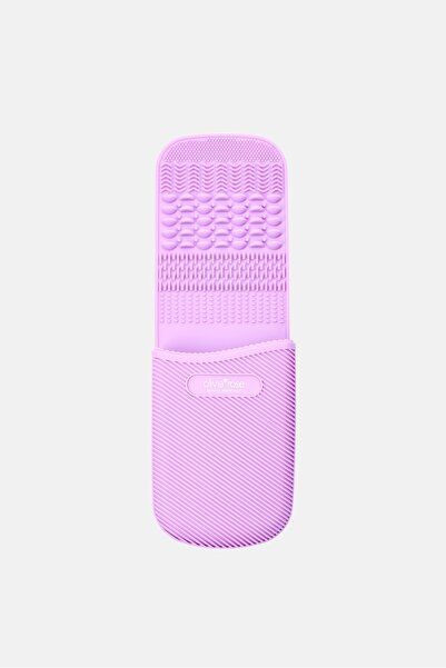 Olivia Rose Makeup Cleaning Pad And Brush Holder, Purple