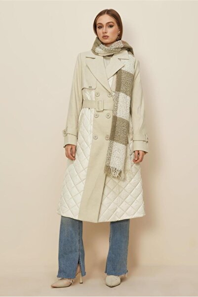 Alvina Belted Quilted Detail Coat 90534