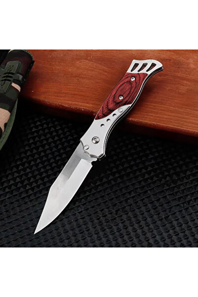 SAVEX Katlanır Cep Çakısı - Ahşap Saplı - SDR-097 - Kırmızı