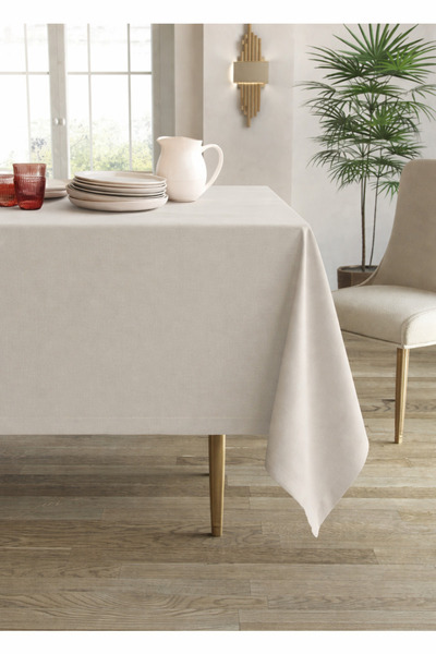 MRC Tekstil Velvet Textured Stain-Resistant Table Cloth
