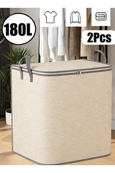 Generic 2PCS 180L Storage Bags Large Capacity Clothes Organizer Foldable Clot...