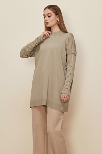 Alvina Button-Detail Knit Tunic 45853