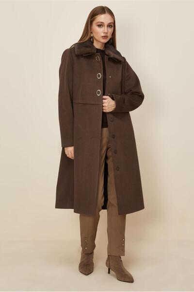 Alvina Faux Fur Detailed Coat 90612