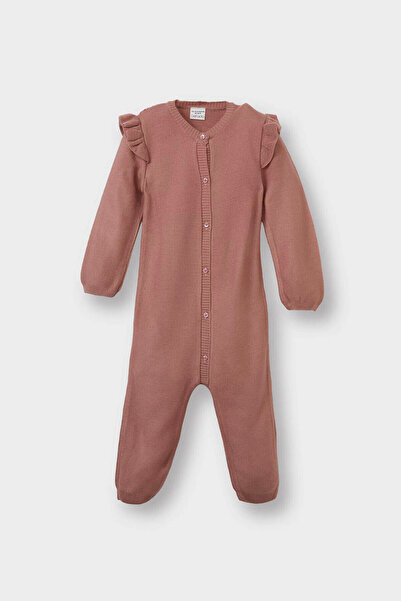 DeFacto Baby Girl Newborn Long Sleeve Buttoned Knitwear Jumpsuit (25 Wn)