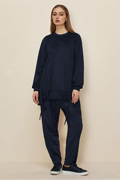 Alvina Suede Suit with Pants 46134