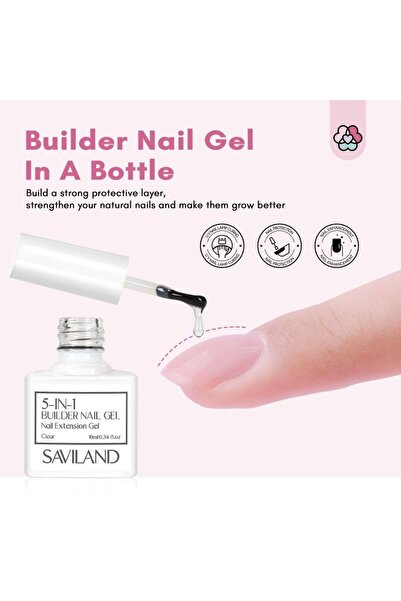 Saviland مجموعة جل بناء الأظافر 5 في 1
