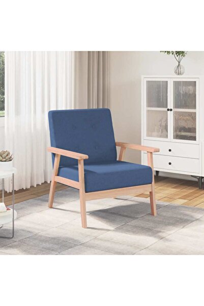 vidaxl Armchair Blue Fabric