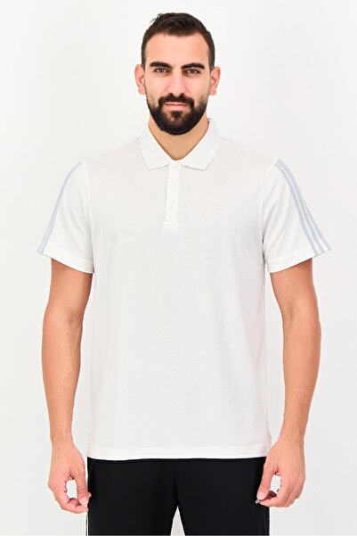 adidas Men Sportswear Fit Short Sleeve Outdoor Polo Shirt, White