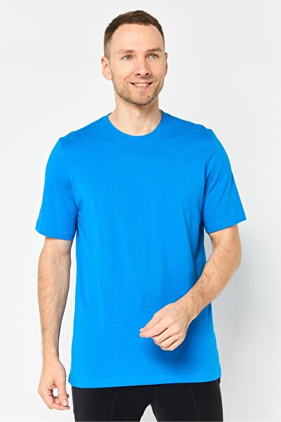 adidas Men Sportswear Fit Short Sleeve Outdoor T-Shirt, Blue