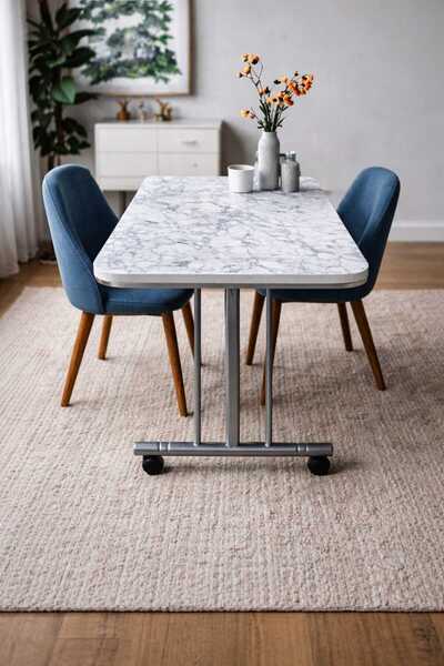 erkan mobilya VENEDİK ORTA SEHPA 70X110 MERMER 2026 STLY