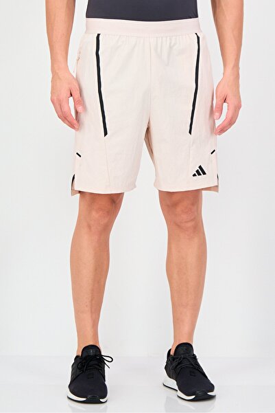 adidas Men 7 Inseam Sportswear Fit Brand Logo Training Shorts, Light Peach