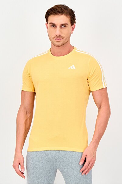 adidas Men Sportswear Fit Short Sleeve Outdoor T-Shirt, Yellow
