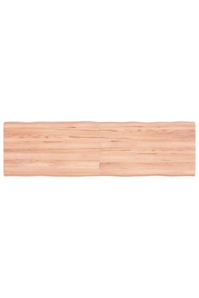 vidaxl Table Top Light Brown 140x40x(2-4)cm Treated Solid Wood Live Edge