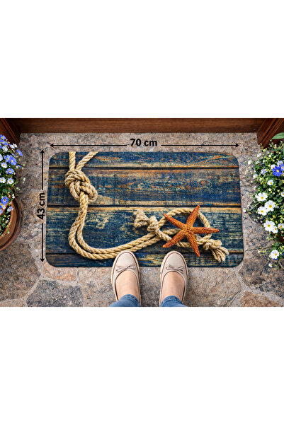 SoGood Concept Deniz Yıldızı Desenli Kapı Önü Ve Çok Amaçlı Paspas