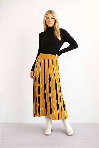 MAMAYAGA Women's Long Sleeve Crew Neck Skirt Colorful Layered Sporty Stylish ...