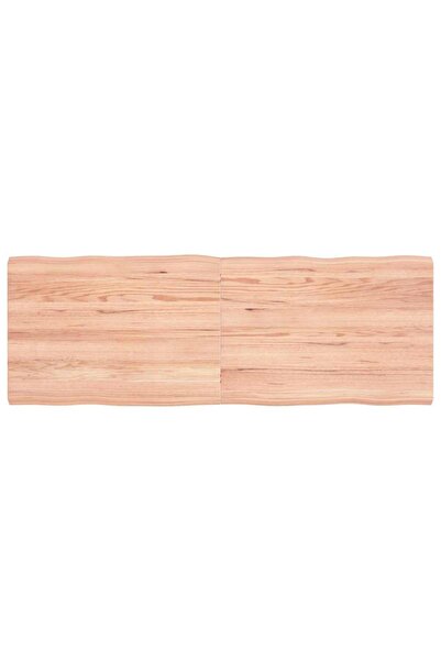 vidaxl سطح طاولة بني فاتح 140×50×(2-4) سم خشب صلب معالج حافة طبيعية