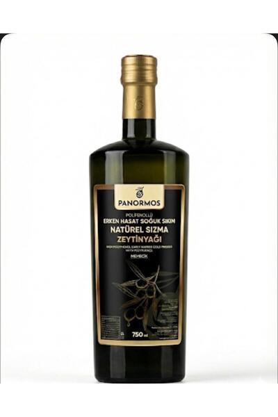 panormos olive Erken Hasat Memecik Soğuk Sıkım Düşük Asit Naturel Sızma Zeyti...