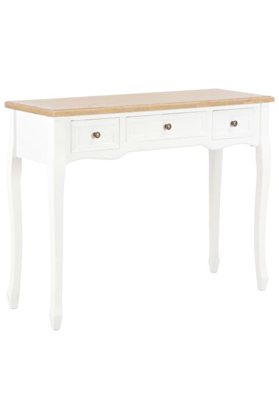 vidaxl Dressing Console Table with 3 Drawers White
