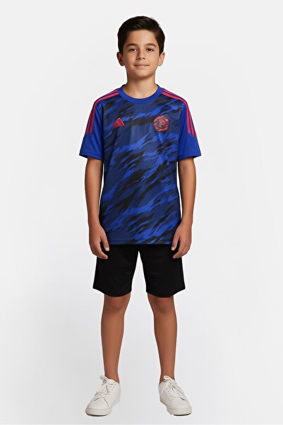 adidas Kids Boy Short Sleeve Pogba Football Jersey, Multicolor