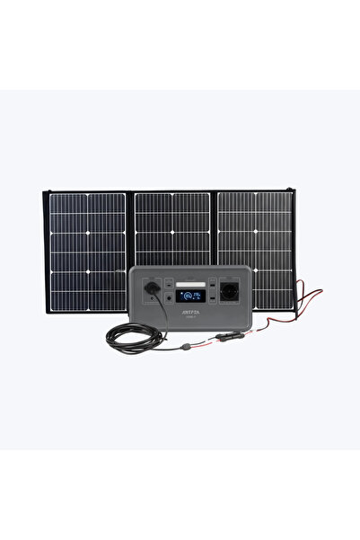 Antfea XS500F Taşınabilir Güç Sistemi + 100W Taşınabilir Güneş Paneli ve Multi Dönüşüm Kablosu