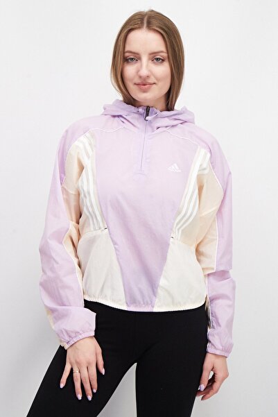 adidas Women Sportswear Fit Hooded Long Sleeves Brand Logo Track Jacket, Mult...