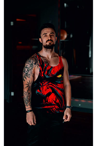 Freeyez FİTNESS BODY ANTREMAN ATLETİ TANK TOP RED HULK