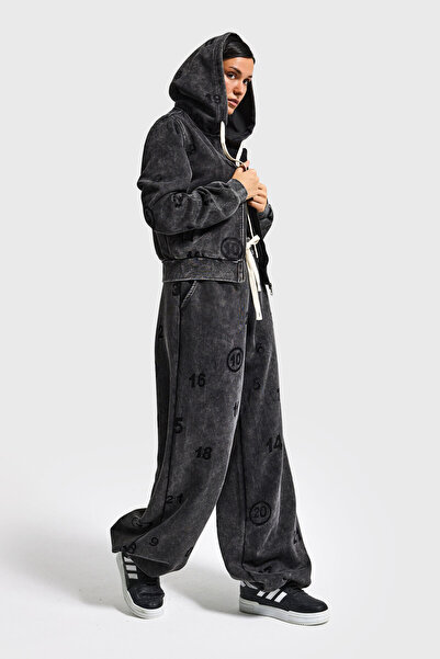 it's basic Γυναικείο Σετ Σχεδιαστικό Σετ 2 τεμαχίων Ειδικής Πλύσης Ανθρακίτη