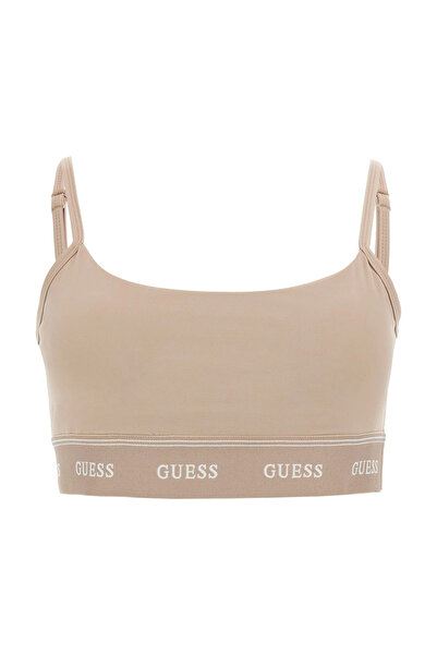 Guess Alba Active Removable Padded Sports Women's Beige Bra V5Bp01K1942-A10L