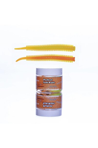Pandora Perfect Soft Baits Sandworm 7cm Kavanozlu LRF Silikonu Lemon and Orange