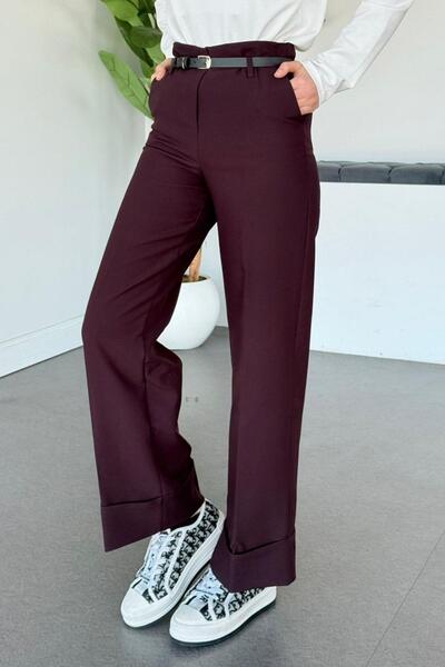 Hazamoda Yks Belted Trousers Plum