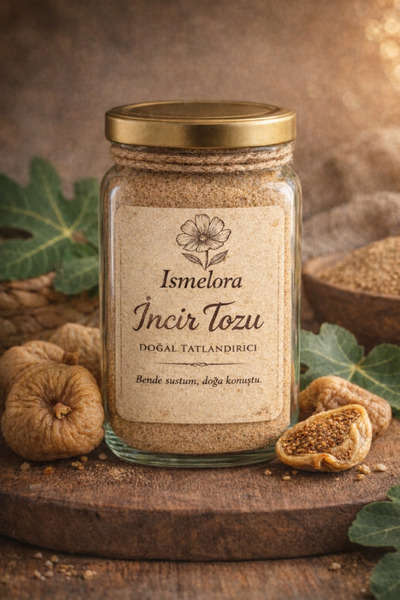 İsmelora İncir Tozu – Doğal Şeker Muadili | Rafine Şekersiz | Bahçeden Kalbe
