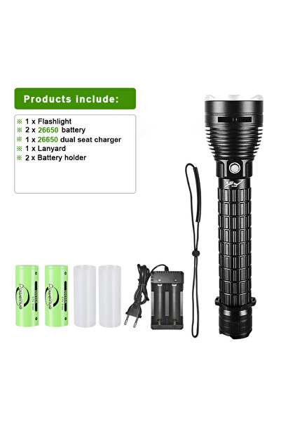 Choice بطارية 26650، مصباح غوص جديد XHP360، مقاوم للماء حتى عمق 1000 متر، مصب...