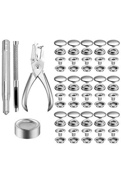 Choice1 Antique Brass 200Pcs Snaps Butt Set Stainless Steel Snap Fastener Kit...