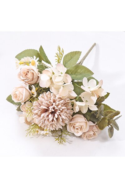 Choice باقة زهور صناعية من الحرير مكونة من قطعتين من زهور البابونج والبابونج ...