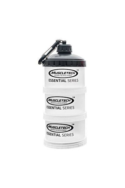 Choice Black 3-layer Portable Protein Powder Box Funnel Powder Box Fitness Su...