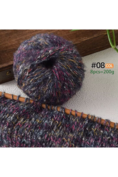 Choice 8 خيوط ألبكة ملونة، خيوط موهير ألبكة ملونة متوسطة السماكة، مادة ناعمة ...