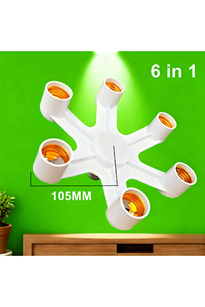 Choice موزع مقبس E27 متعدد الاستخدامات 6 في 1، حامل مصباح LED من E27 إلى E27،...