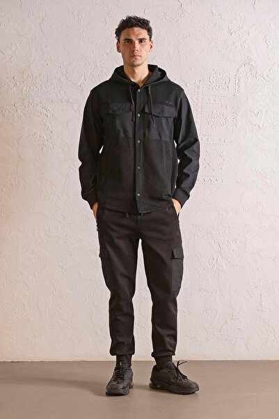 GMG FIRENZE Чоловіча сорочка з капюшоном і двома кишенями