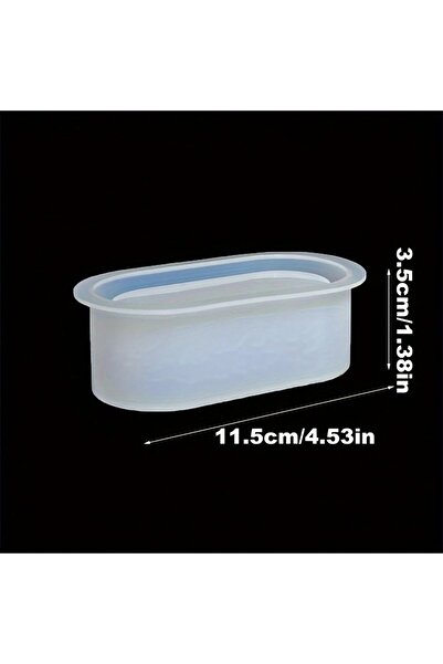 Choice قالب سيليكون أبيض مستطيل الشكل لتخزين الأشياء، قالب شموع، قالب جبس ورا...
